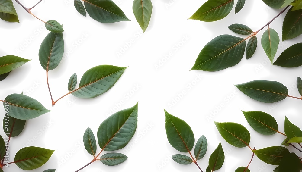 leaves isolated on white leaves isolated on white