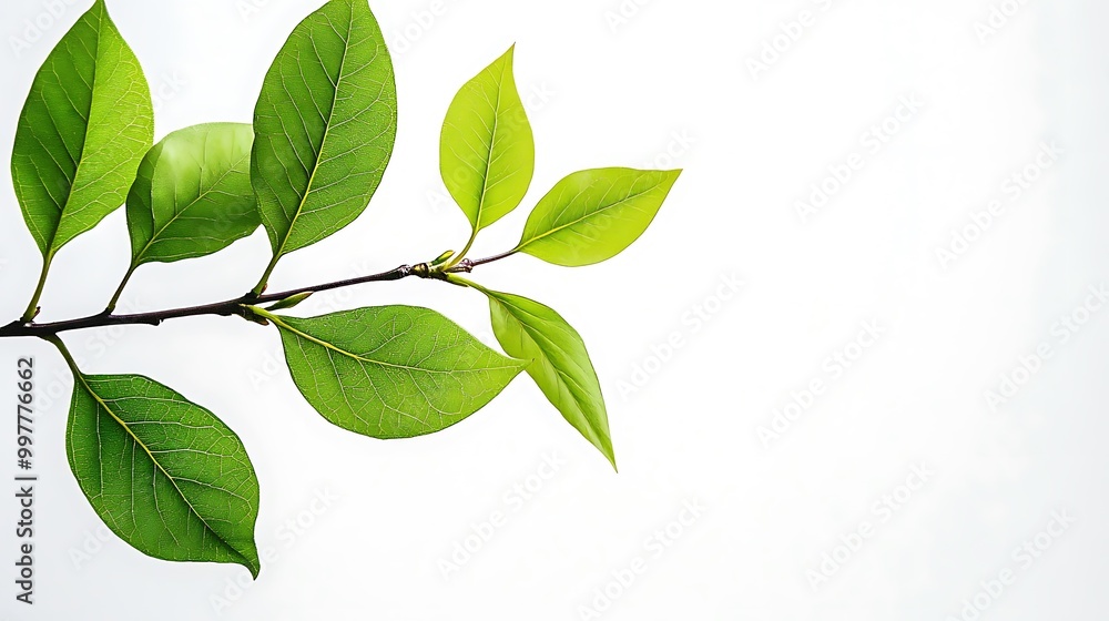 Green Branch with Leaves Green Branch with Leaves