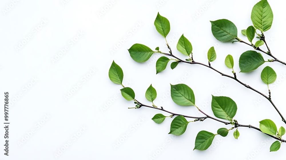 Green Branch with Leaves Green Branch with Leaves