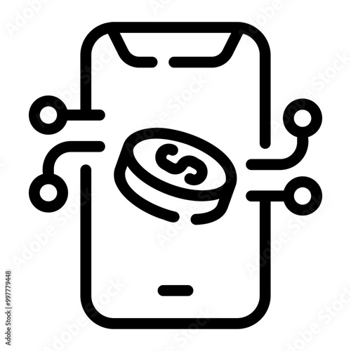 digital currency Line Icon