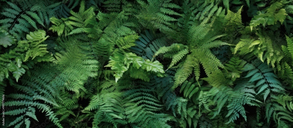 Dense Fern Foliage in a Lush Forest Dense Fern Foliage in a Lush Forest
