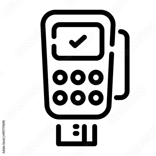payment terminal Line Icon
