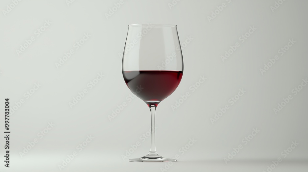 Elegant wine glass filled with red wine, white isolate background. Elegant wine glass filled with red wine, white isolate background.