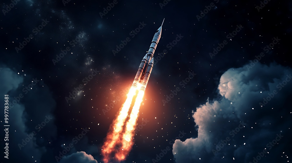 Rocket Launch Illustration Rocket Launch Illustration