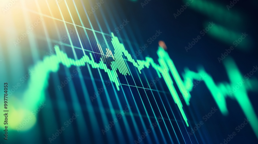 Close-up of digital stock market screen showing dividend stock graph with green upward trend line, symbolizing financial growth and investment success. Close-up of digital stock market screen showing dividend stock graph with green upward trend line, symbolizing financial growth and investment success.