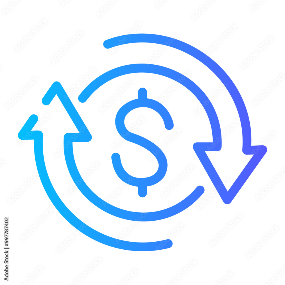 exchange Line Gradient Icon exchange Line Gradient Icon
