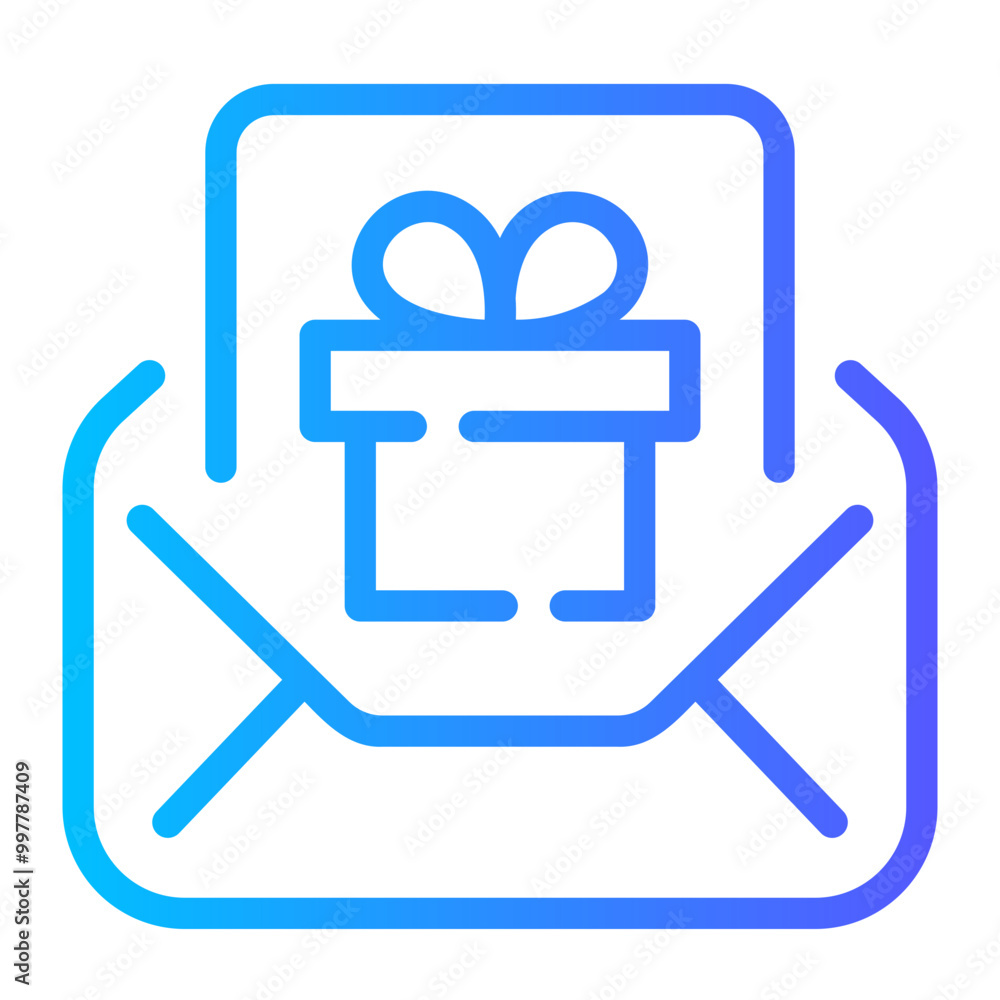 gift card Line Gradient Icon gift card Line Gradient Icon