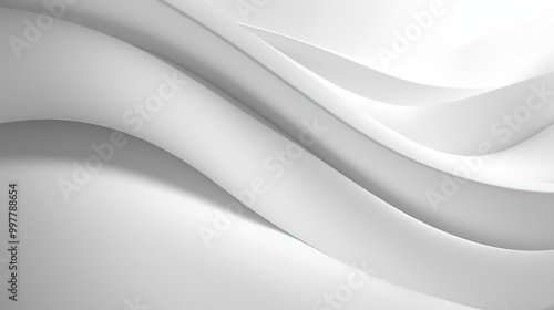 Wallpaper Mural Beautiful Minimalist White Gradient Wallpaper. A smooth transition from pure white to light gray wallpaper. Torontodigital.ca