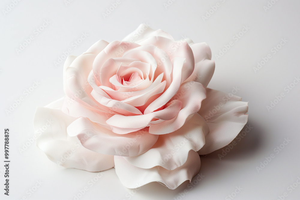 Single Rose on Clean Solid Background Single Rose on Clean Solid Background
