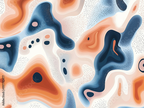 A background of friendly illustrative patterns