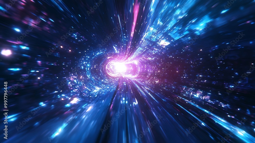 Naklejka premium Neon Tunnel