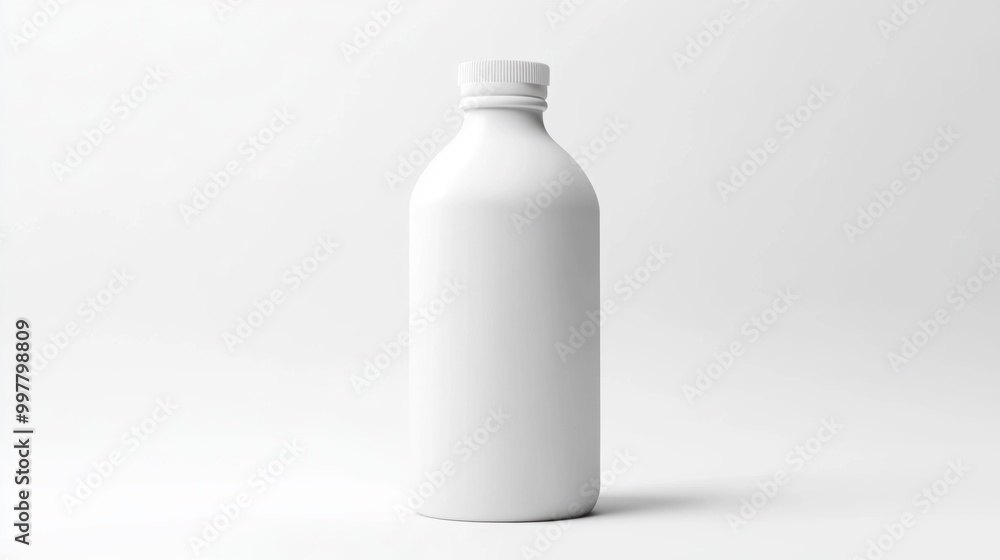 White Plastic Bottle Mockup. White Plastic Bottle Mockup.