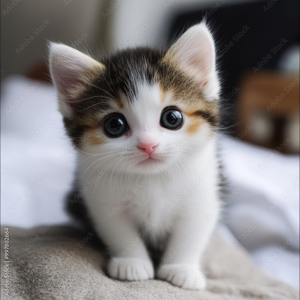 Cute Kitten Portrait. Cute Kitten Portrait.