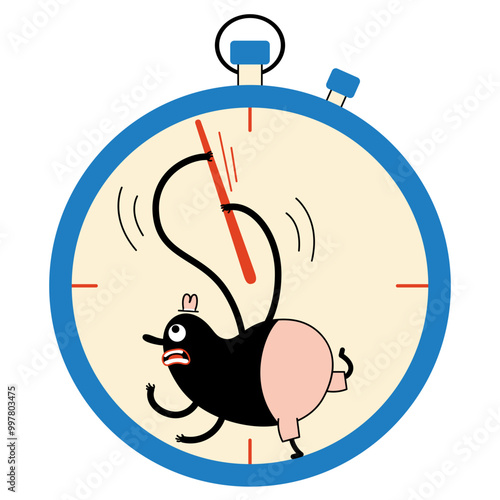 The character is trying to stop time