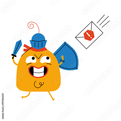 Guard protecting mailbox from spam