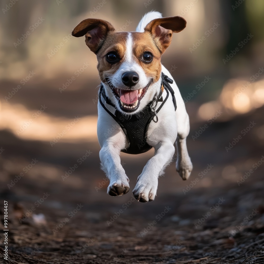 Happy Jack Russell Running. Happy Jack Russell Running.