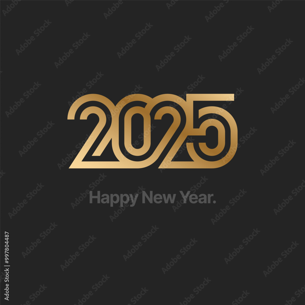 2025 typography logo design concept. 2025 number design for New Year. Sign for flyer, postcard, poster or banner. 2025 typography logo design concept. 2025 number design for New Year. Sign for flyer, postcard, poster or banner.