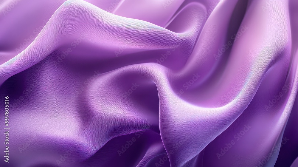 Fototapeta premium 3d rendering, abstract fashion background with curvy layers and folds. Drapery waving and fluttering. Modern ultraviolet wallpaper