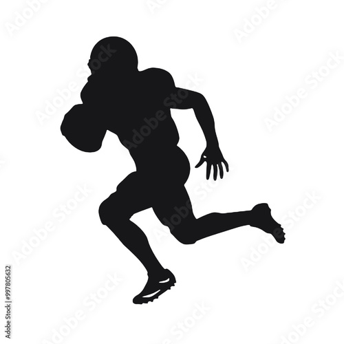 Silhouette of Football Player – Ideal for Athletic-Themed Projects