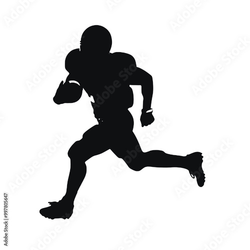 Football Silhouette – Player in Action Design