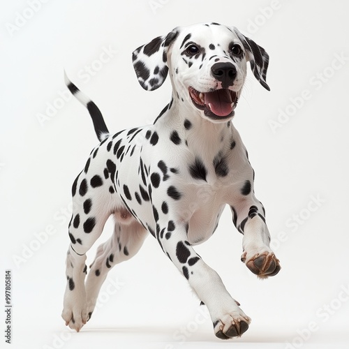 Dalmatian Puppy Running.