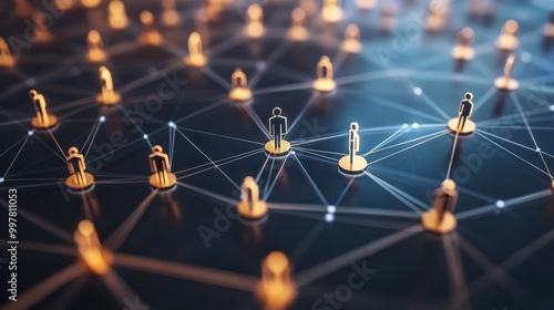 connected professionals abstract network illustrates business contacts corporate relationships strategic partnerships dynamic 3d rendering