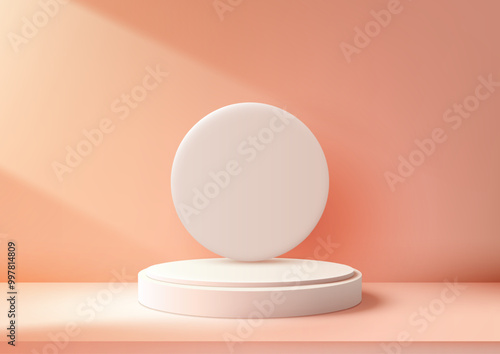 Minimalist White Circular P...