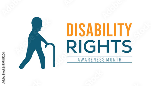 Disability Rights awareness month is observed every year on November. Medical Healthcare Awareness concept. background, placard, banner template Vector illustration design.