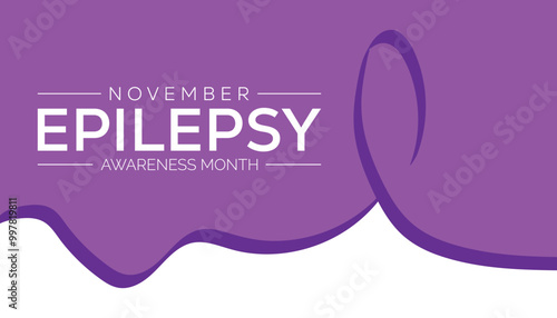 Epilepsy awareness month is observed every year on November. Medical Healthcare Awareness concept. background, placard, banner template Vector illustration design.