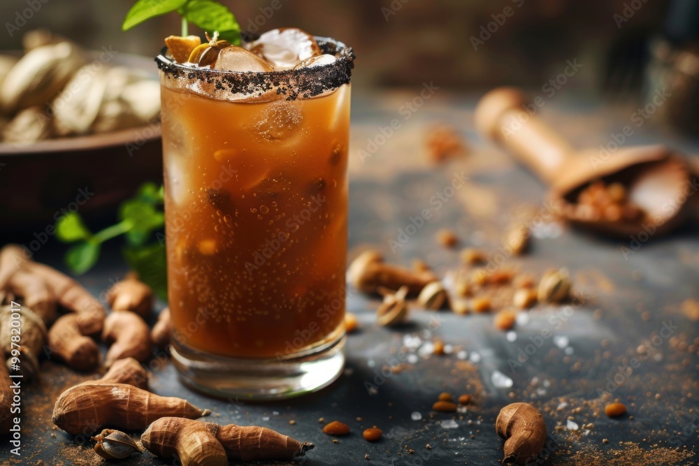 Chilled Tiger Nut Horchata in Rustic Setting, Nutritious and Refreshing Traditional Drink
Chilled Tiger Nut Horchata in Rustic Setting, Nutritious and Refreshing Traditional Drink