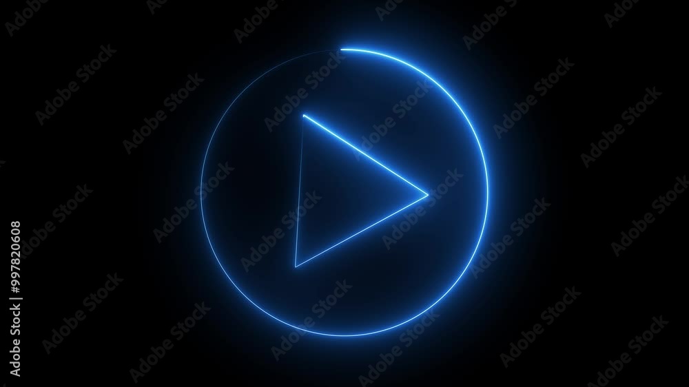 Video, video neon play button icon animation.glowing play button animation. Music play button icon animation. Video, video neon play button icon animation.glowing play button animation. Music play button icon animation.