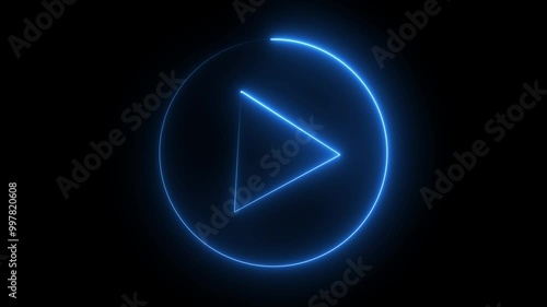 Wallpaper Mural Video, video neon play button icon animation.glowing play button animation. Music play button icon animation. Torontodigital.ca