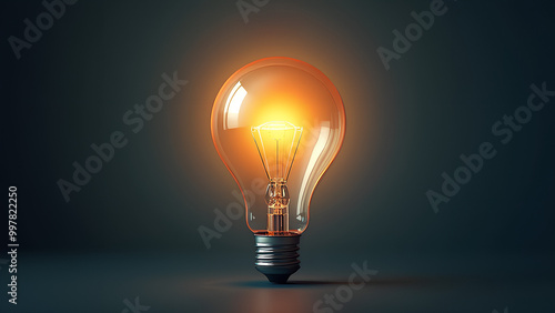 A conceptual image showcasing a light bulb as a metaphor for an innovative breakthrough and smart idea symbolizing genius marketing strategy planning and creative thinking in business