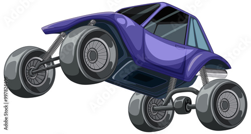 Purple Off-Road Vehicle Illustration