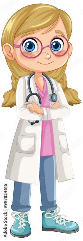 Young Female Doctor Illustration Young Female Doctor Illustration