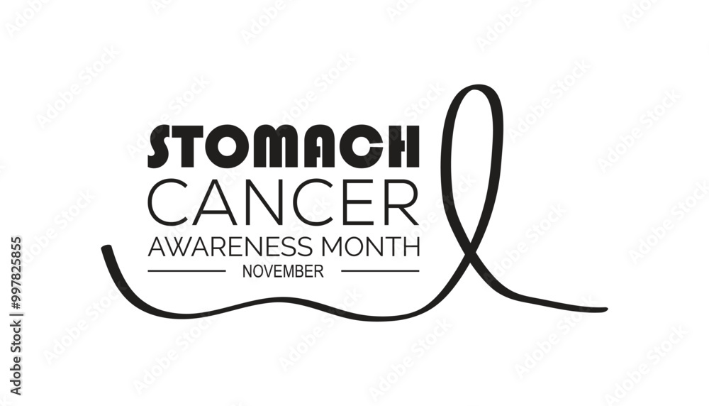 Fototapeta premium Stomach Cancer Awareness Month is observed every year on November. Medical Healthcare Awareness concept. background, placard, banner template Vector illustration design.