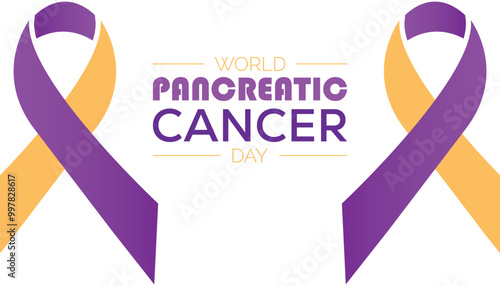 World Pancreatic Cancer Day is observed every year on November. Medical Healthcare Awareness concept. background, placard, banner template Vector illustration design.