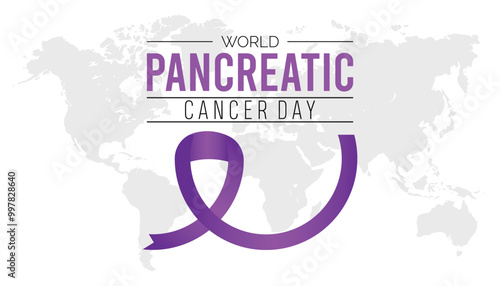 World Pancreatic Cancer Day is observed every year on November. Medical Healthcare Awareness concept. background, placard, banner template Vector illustration design.