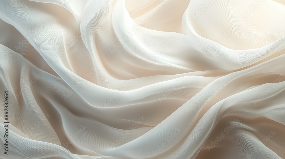 Abstract White Waves Wallpaper. Soft, flowing waves in various shades of white and off-white. Abstract White Waves Wallpaper. Soft, flowing waves in various shades of white and off-white.