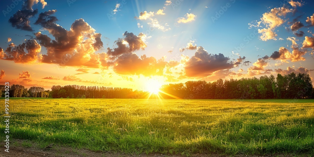 Obraz premium sunset in the forest