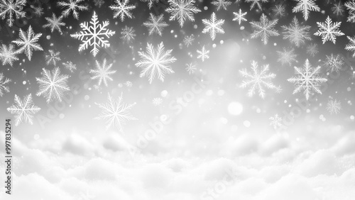 christmas background with snowflakes