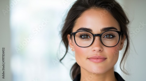 Thoughtful young woman with glasses