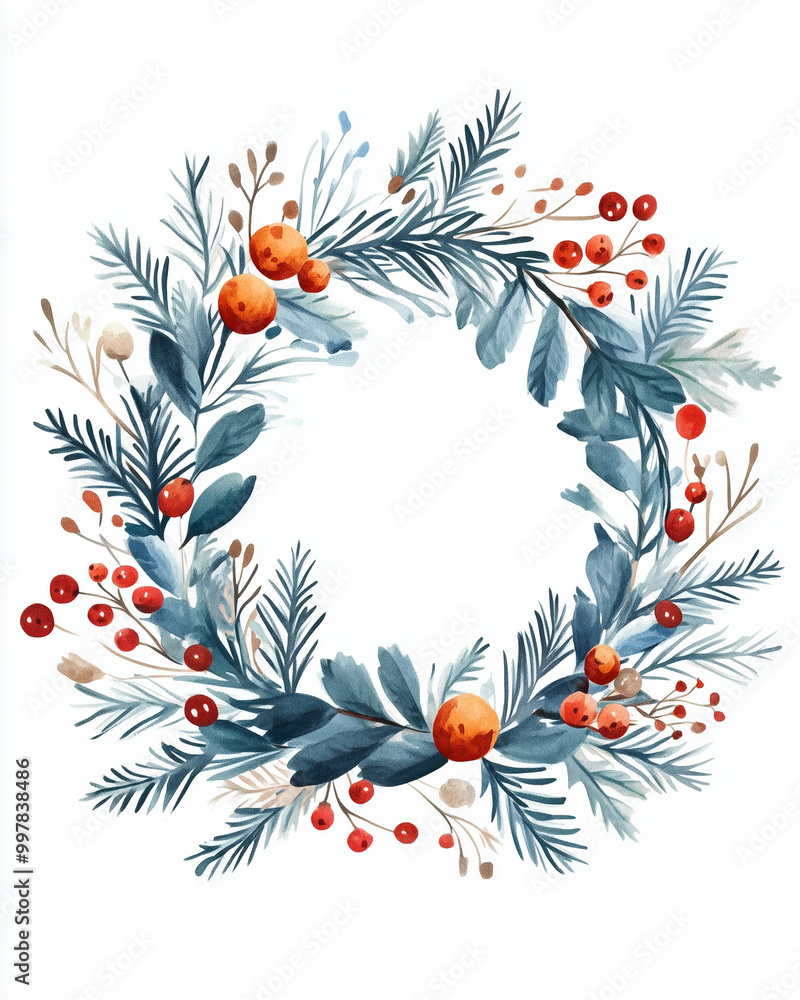 Naklejka premium クリスマスリース