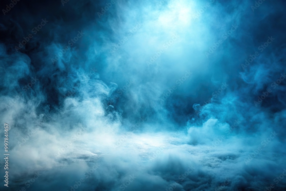 Enigmatic misty blue fog background with a tilted angle Enigmatic misty blue fog background with a tilted angle