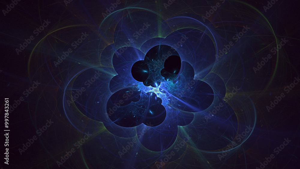 3D rendering abstract multicolored fractal light background with bright center. Its not AI Generatd illustration. 3D rendering abstract multicolored fractal light background with bright center. Its not AI Generatd illustration.