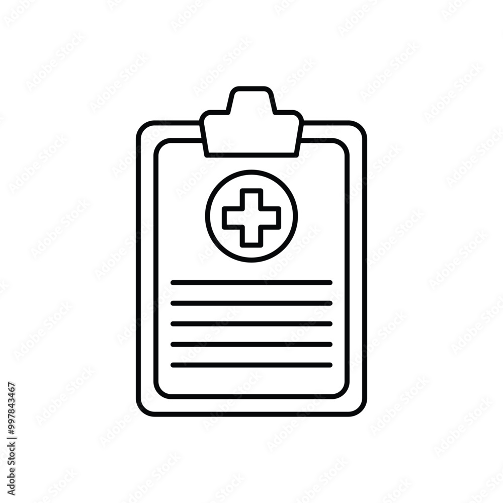 Medical report line icon design with editable stroke Medical report line icon design with editable stroke