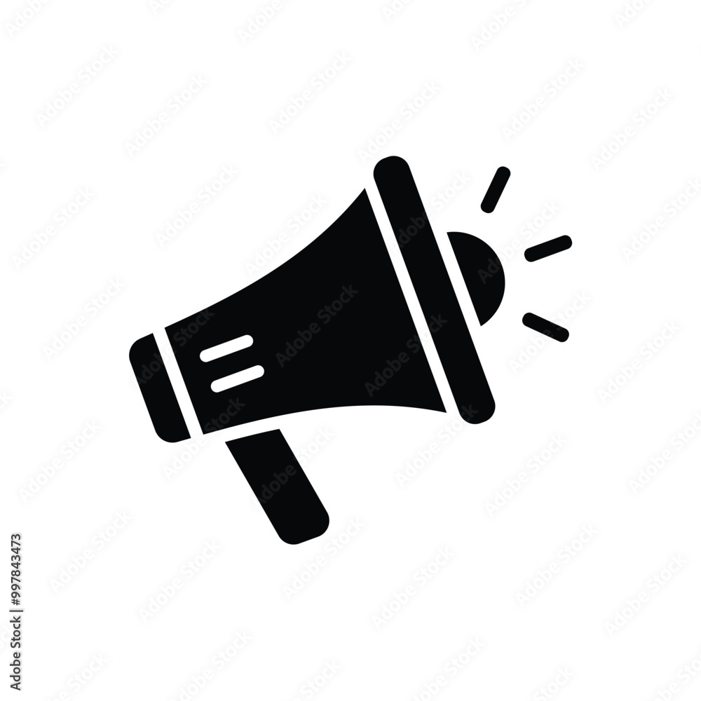 Megaphone simple flat vector icon design. Megaphone symbol design and glyph Megaphone simple flat vector icon design. Megaphone symbol design and glyph