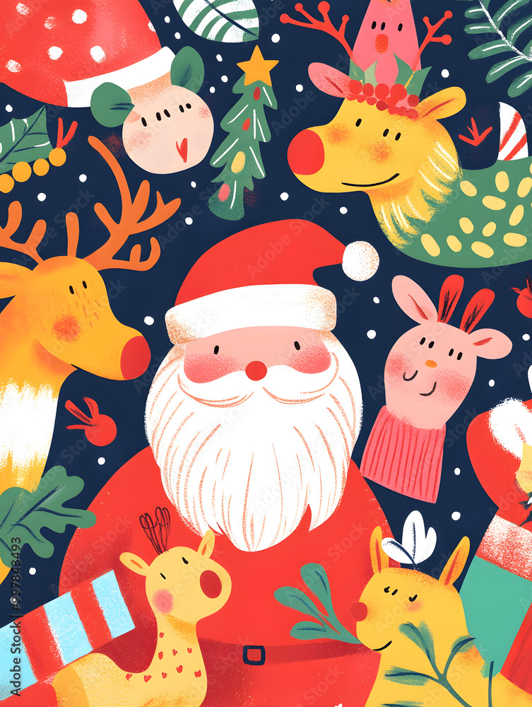Christmas and New Year-themed graphic background Christmas and New Year-themed graphic background