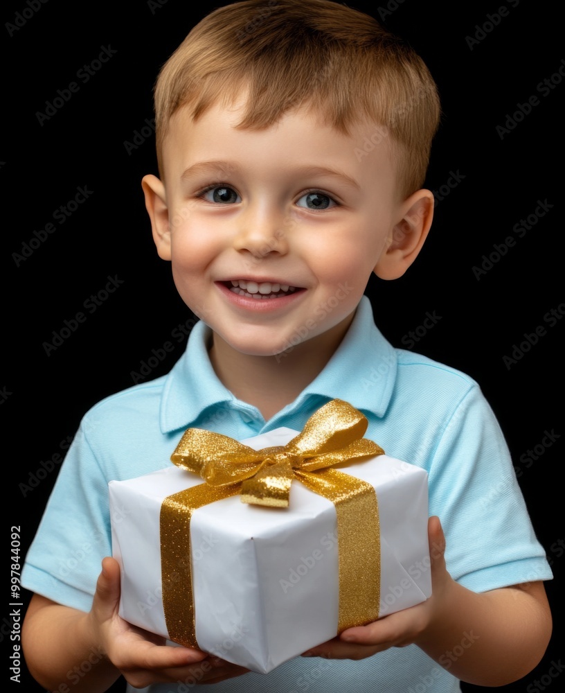 Portrait young boy probably around 4-5 years old PNG Gift surprise birthday Portrait young boy probably around 4-5 years old PNG Gift surprise birthday