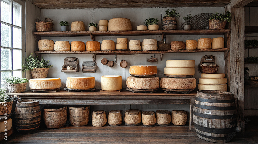 Variety of Cheese on a Wooden Board Variety of Cheese on a Wooden Board